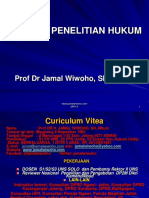 Metode Penelitian Hukum Prof DR Jamal Wiwoho, SH, M.hum.