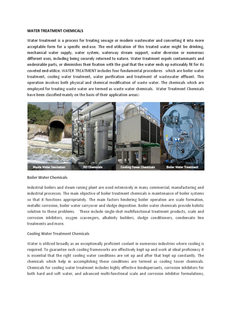 Overview of Water Treatment Chemicals | PDF | Water Purification ...