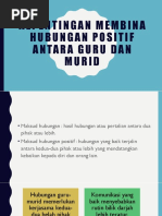 Kepentingan Membina Hubungan Positif Antara Guru Dan Murid