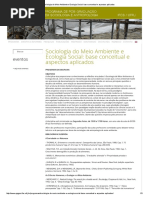 Sociologia Do Meio Ambiente e Ecologia Social_ Base Conceitual e Aspectos Aplicados