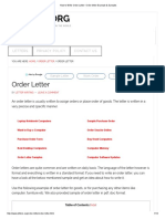 How to Write Order Letter- Order Letter Example & Samples