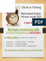 Clock Is Ticking Motivated Seller. House Must GO!: Multiple Incentives $$$
