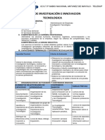 Silabo de Investigación e Innovacion Tecnologica