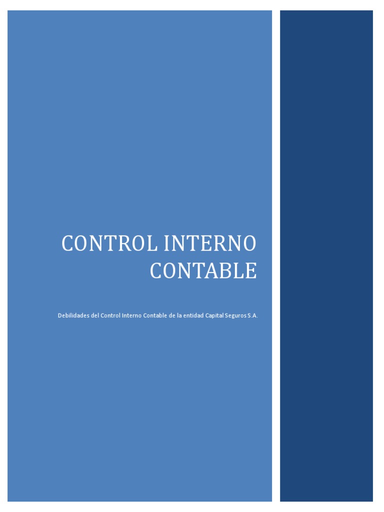 Debilidades en Control Interno Contable | PDF | Contabilidad ...