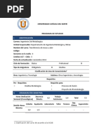Transferencia de Masa y Calor Programa de Estudios
