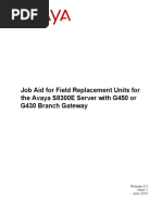 Job Aid For Field Replacement Units For The Avaya S8300E Server With G450 or G430 Branch Gateway