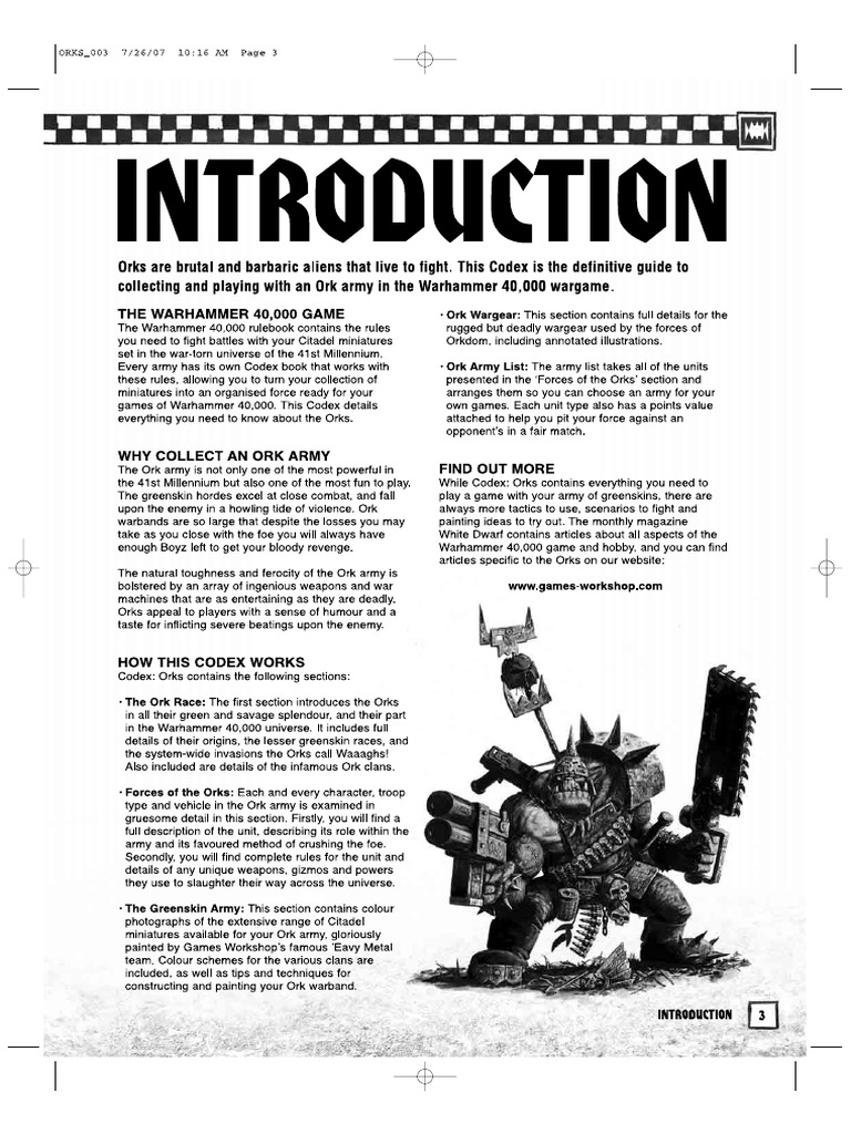 Codex Orks 4th Edition PDF PDF