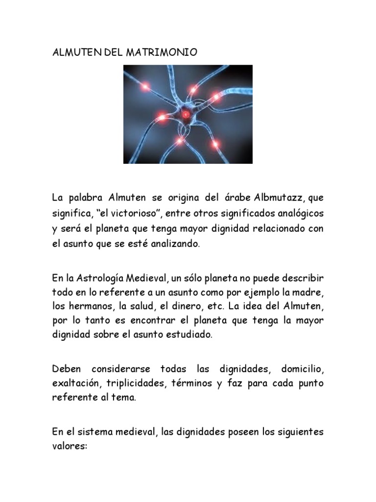 Almuten Del Matrimonio | PDF