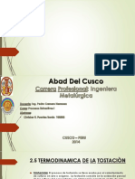 Termodinamica de La Tostacion de Minerales