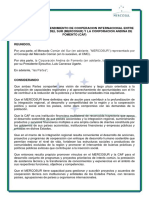 Memorándum de Entendimiento de Cooperacion Internacional Entre El Mercosur y La Corporacion Andina de Fomento