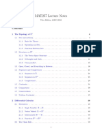 MAT237 Lecture Notes on Topology and Calculus