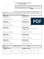 Ser Estar Flipbook Planning Page Instructions