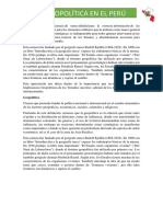 La Geopolítica en El Perú