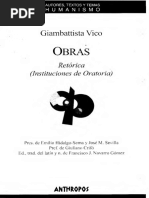 Vico, Giambattista -- Obras_ Retorica (Instituciones de Oratoria)