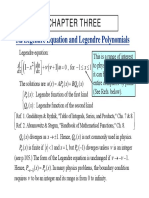Chapter Three: 3.2 Legendre Equation and Legendre Polynomials