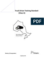 Commercial Truck Driver Training Standard