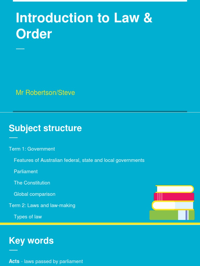 Introduction To Law Order PDF States And Territories Of Australia