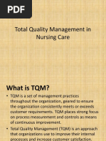 Total Quality Management in Nursing Care