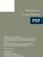 Workbook 2: Assessment Instrument
