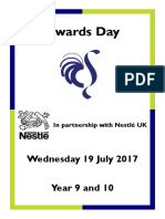 Awards Day Programme 2017 - Year 9 - 10
