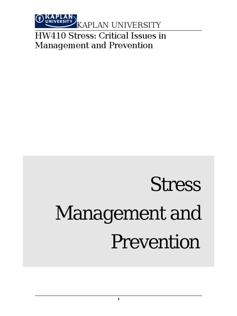 Stress Management Resource Guide | PDF | Stress (Biology) | Relaxation ...