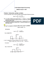 ELE-324 Digital Signal Processing Midterm Exam-1 KEY: Problem 1 (20 Points) : (A) 10pts (B) 10pts