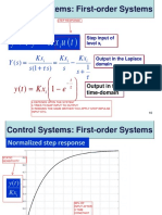 Control Systems: First-Order Systems: y y Kxut