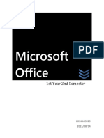 Microsoft Office: 1st Year 2nd Semester