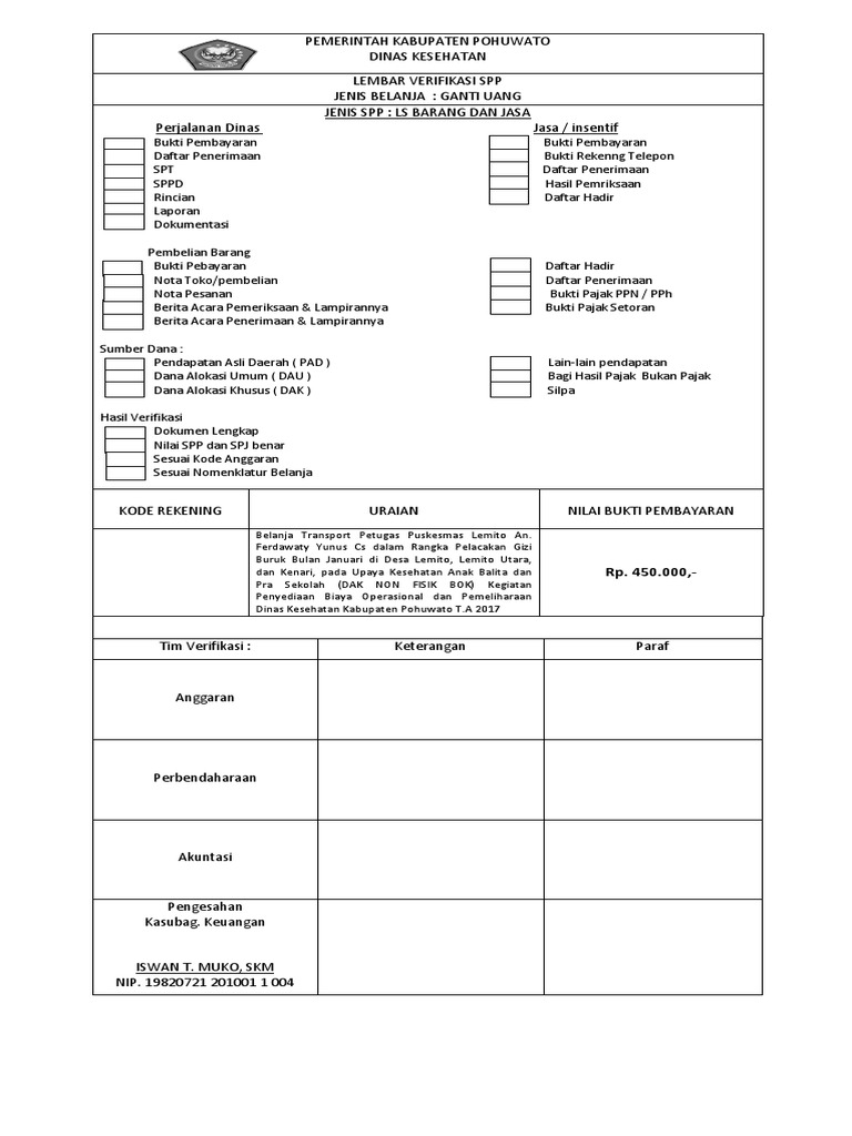 Lembar Verifikasi | PDF