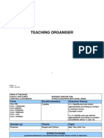 Teaching Organiser Cycle