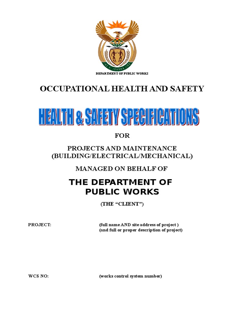 Health & Safety Specifications Guide | PDF | General Contractor ...