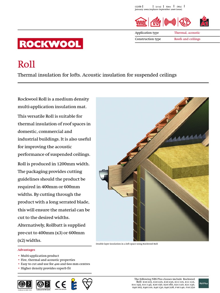 Rockwool Roll A Versatile MultiApplication Insulation Product for