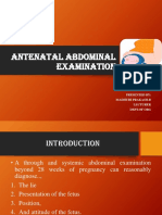 Antenatal Abdominal Examination