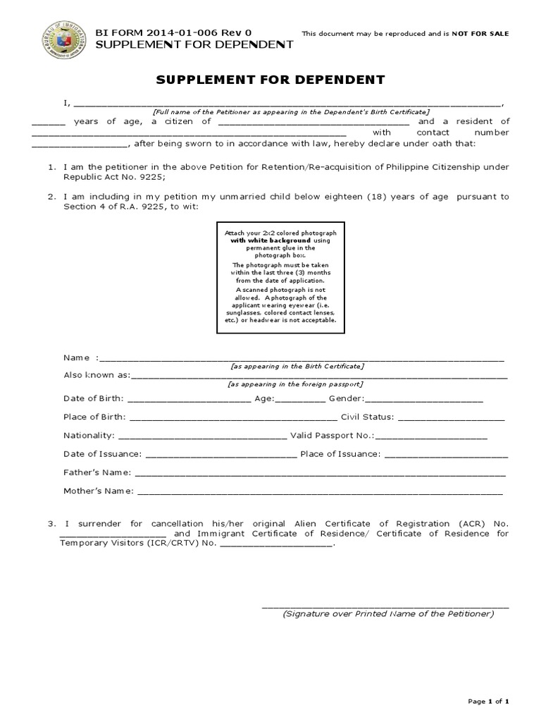 Dependent Birth Certificate Application | PDF | Birth Certificate ...
