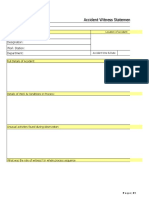 Accident Witness Statement Form Template