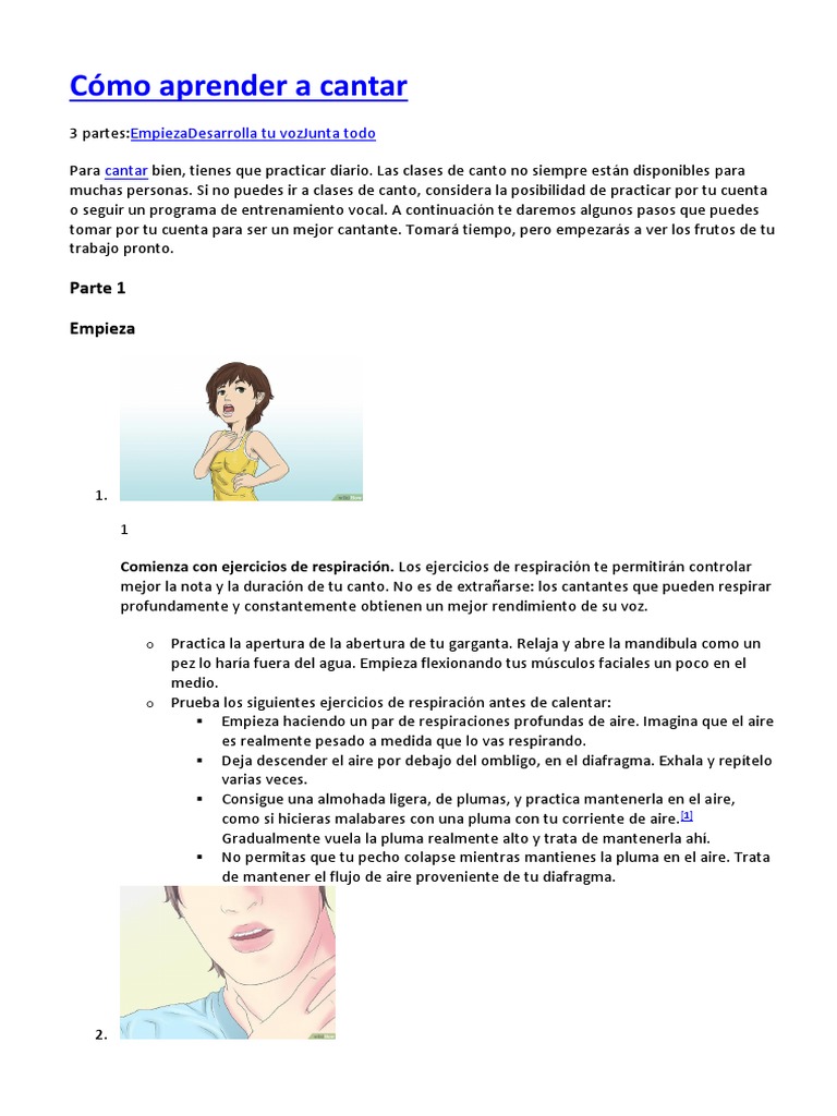 Pasos para Aprender a Cantar Bien | PDF | Canto | Vocal