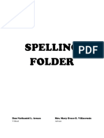 Spelling Folder