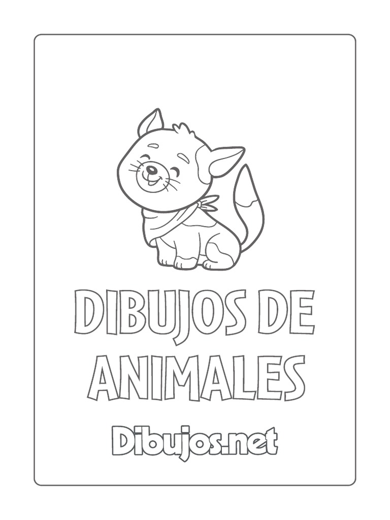 Dibujos Para Pintar Pdf Dibujos de Animales para Colorear PDF | PDF