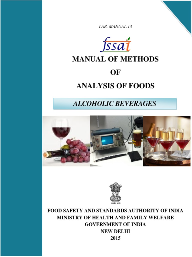 NTD Manual of Methods of Analysis of Foods ALCOHOLIC BEVERAGES