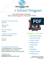K-5 After School Program: East Washington Academy 1000 E. Washington ST, Muncie IN 47305