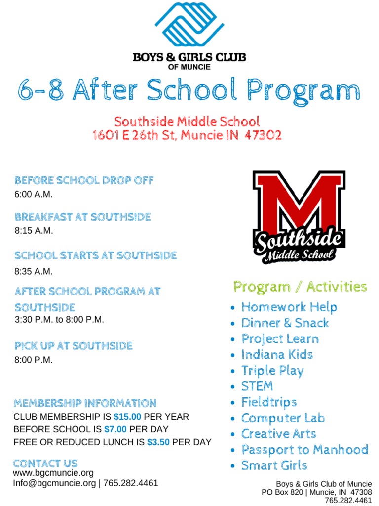Southside Middle School After School Program | PDF | Wellness