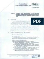 FC2014-026 - Guidelines On The Implementaton of New Rules and Regulation On The Licensing of Drug Distributors Following AO 2014-0034