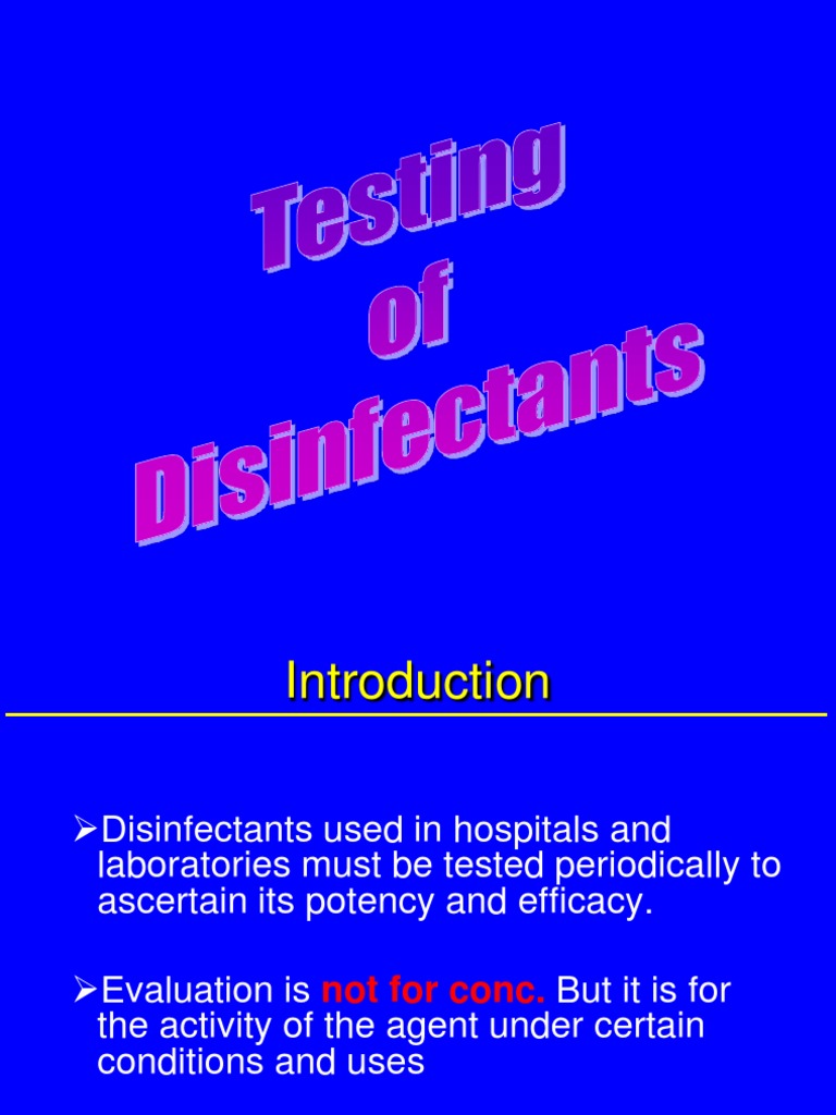 Suspension Test Disinfectant Bacteria