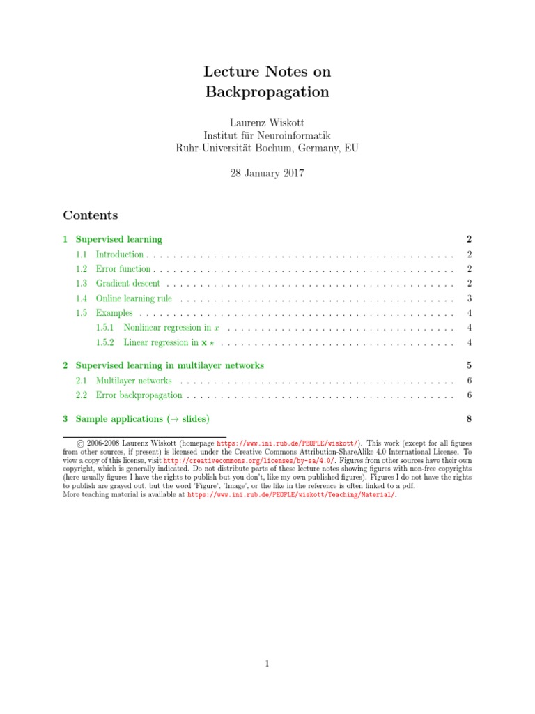 Backpropagation LectureNotesPublic | PDF | Applied Mathematics ...