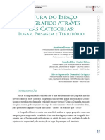 Giometti - Leitura Do Espaço Geográfico Através Das Categorias - Lugar - Paisagem e Território