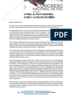 Boletín 003 Recta Final Al Congreso Nacional de Paz