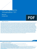 Server Ingredients Virtualization 101: Petar Torre 6 October 2015