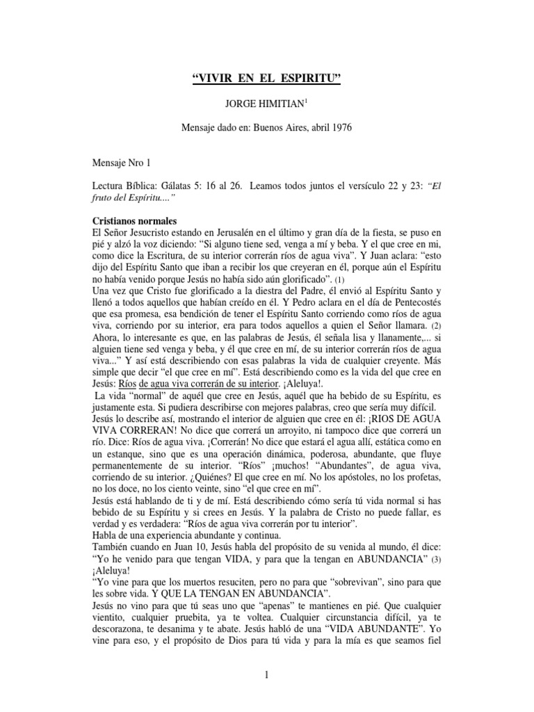 Andar En El Espiritu Pdf Pdf Cristo Título Espíritu Santo