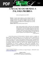 Artigo - A Negação Do Mundo - 