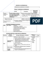 Sesión de Aprendizaje